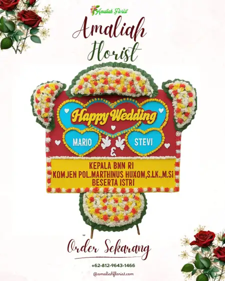 Papan Bunga Pernikahan Lowokwaru